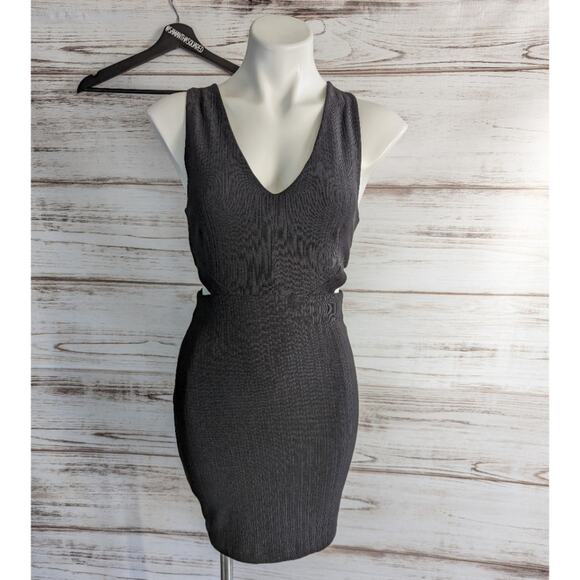 Dynamite Black Bodycon Side Cutout Dress sz Small - Picture 1 of 4